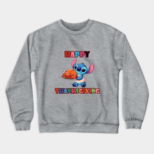 Giving Thanks Thanksgiving Stitch Thanksgiving 2023 Crewneck Sweatshirt by BukovskyART